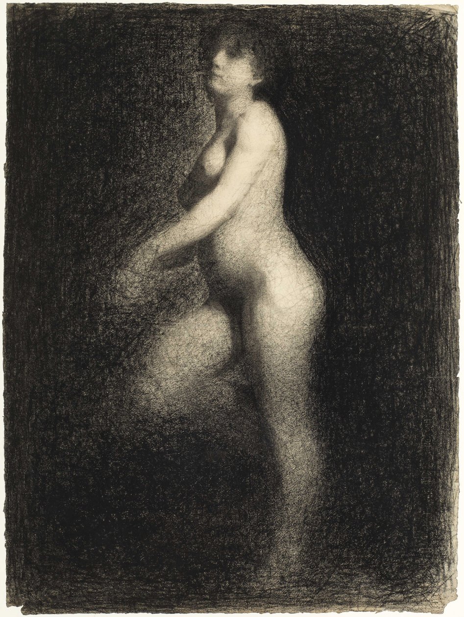 Akt, 1881-1882 körül. alkotó: Georges Pierre Seurat