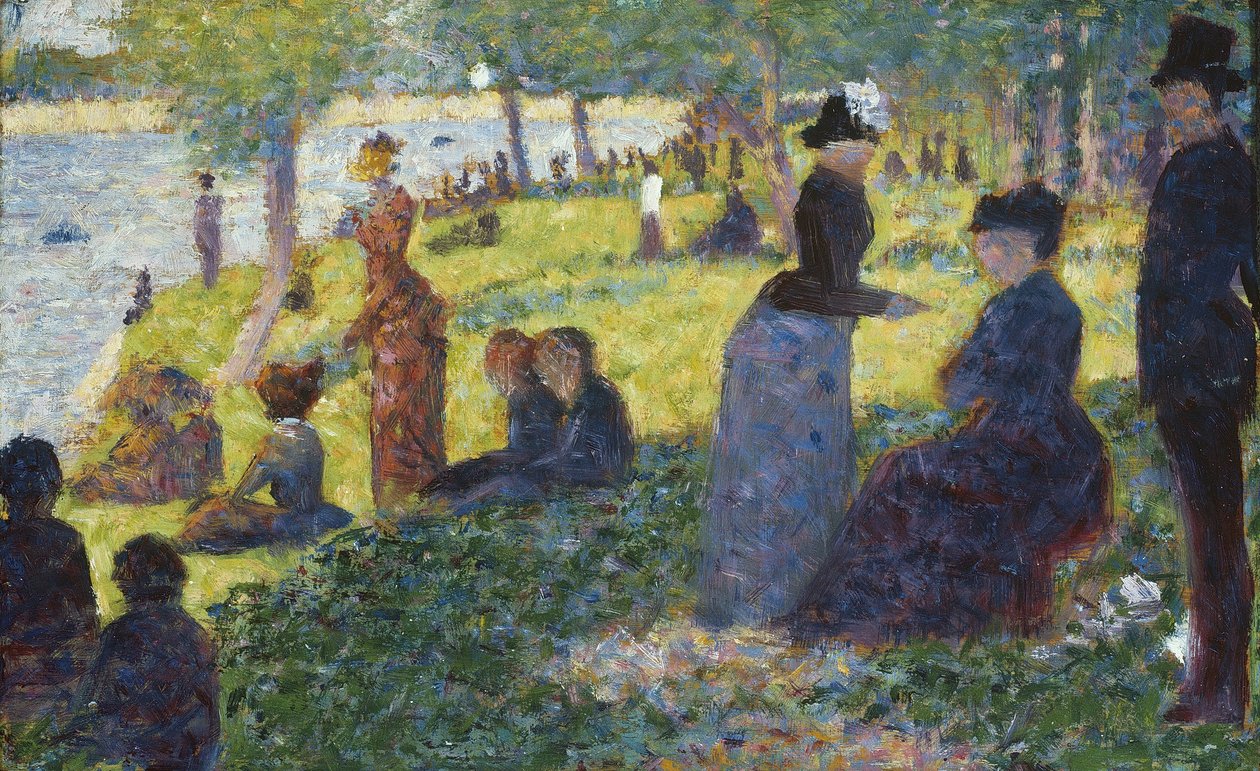 Olajvázlat a La Grande Jatte számára, 1884 alkotó: Georges Pierre Seurat