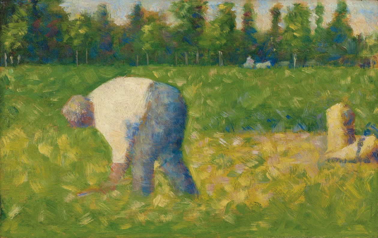 Mérlegelés; Dolgozó paraszt, 1882-1883 alkotó: Georges Pierre Seurat