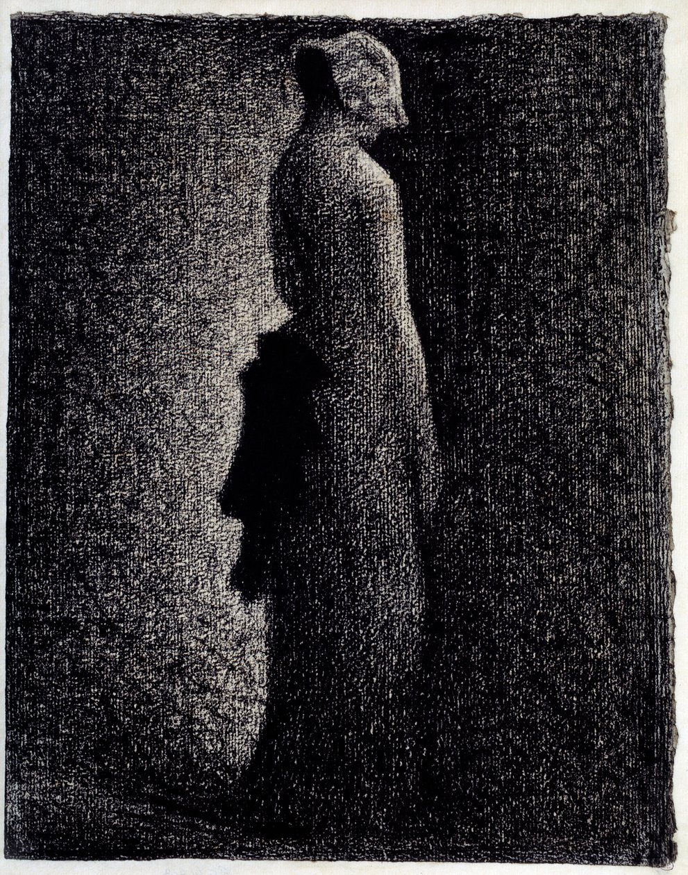 Georges Seurat (1859-1891) fekete csomó ceruza rajza 1882 körül Dim. 0,31 x 0,23 m Párizs. Orsay Múzeum alkotó: Georges Pierre Seurat