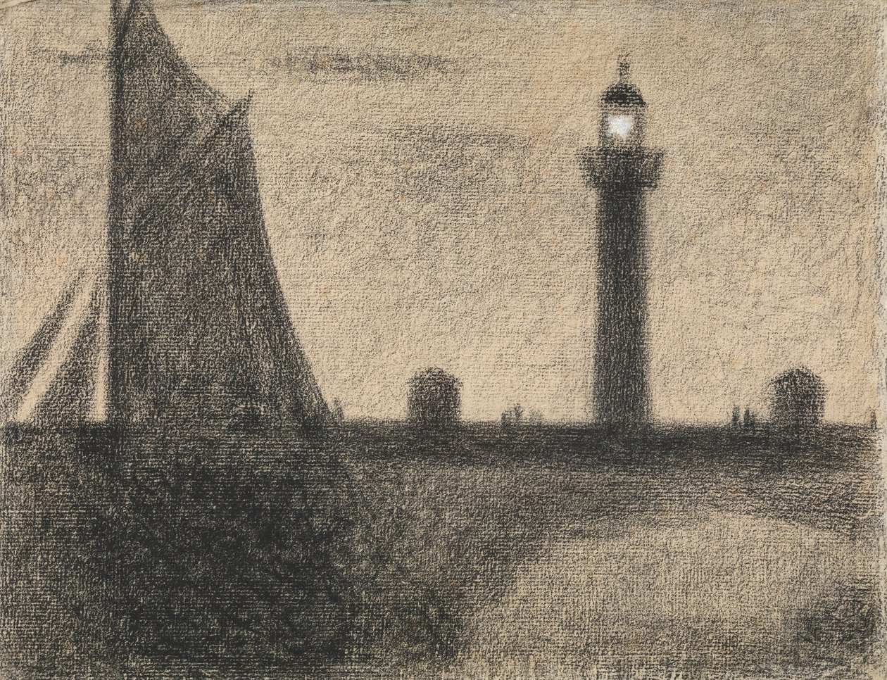 A honfleuri világítótorony, 1886. alkotó: Georges Pierre Seurat
