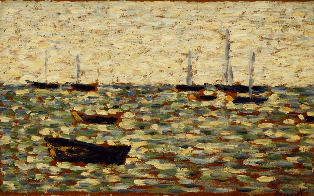 The Sea at Grandcamp; La Mer a Grandcamp, 1885 alkotó: Georges Pierre Seurat