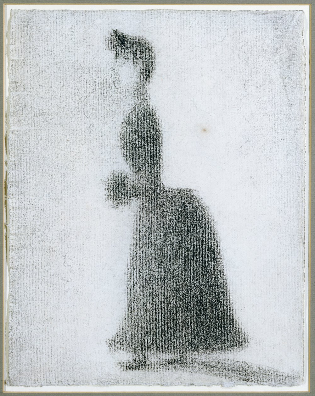 The Walker with a muff, 1884 körül alkotó: Georges Pierre Seurat