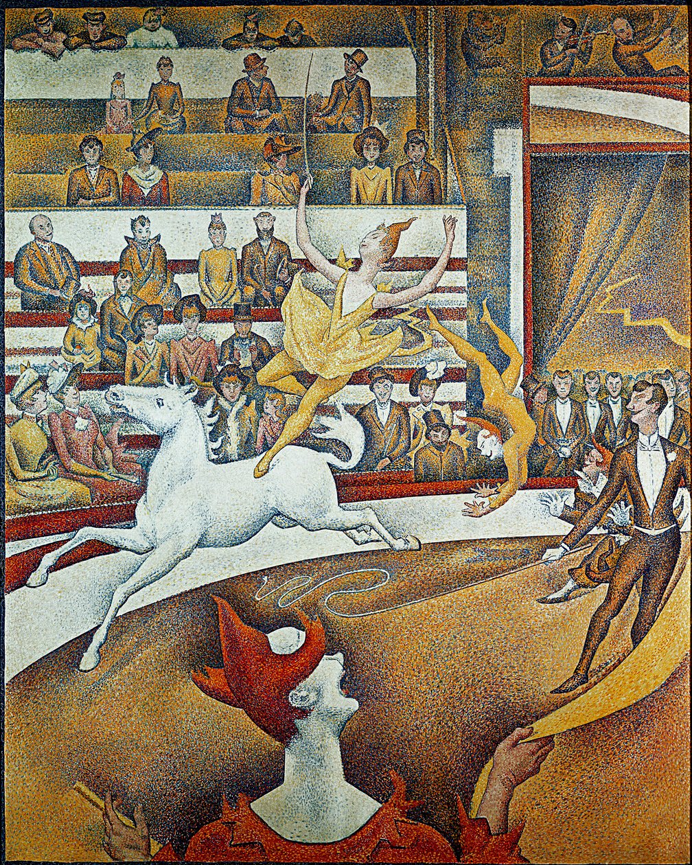 A cirkusz (olaj, vászon alkotó: Georges Pierre Seurat
