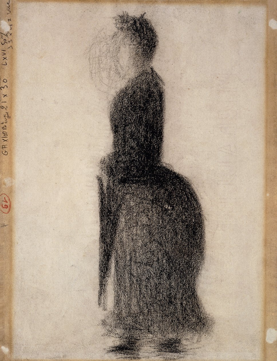 Nő napernyővel; Nő esernyős, 1883 körül alkotó: Georges Pierre Seurat