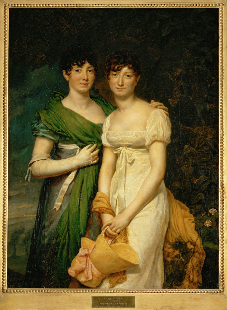 Mesdemoiselles Molien, Molien gróf, I. Napóleon pénzügyminiszterének unokahúgai ... alkotó: Georges Rouget