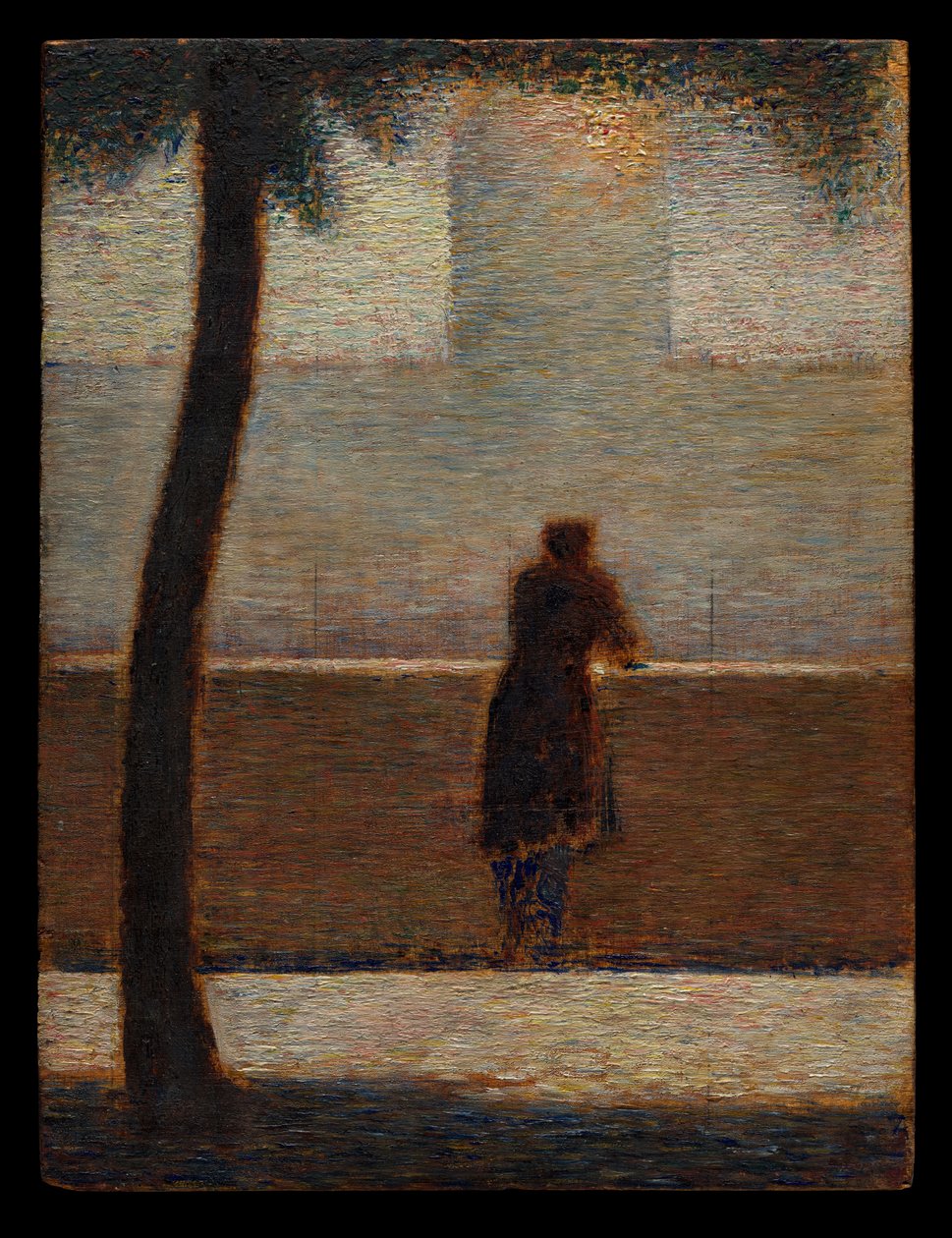 Egy férfi, aki a mellvédre támaszkodik alkotó: Georges Seurat