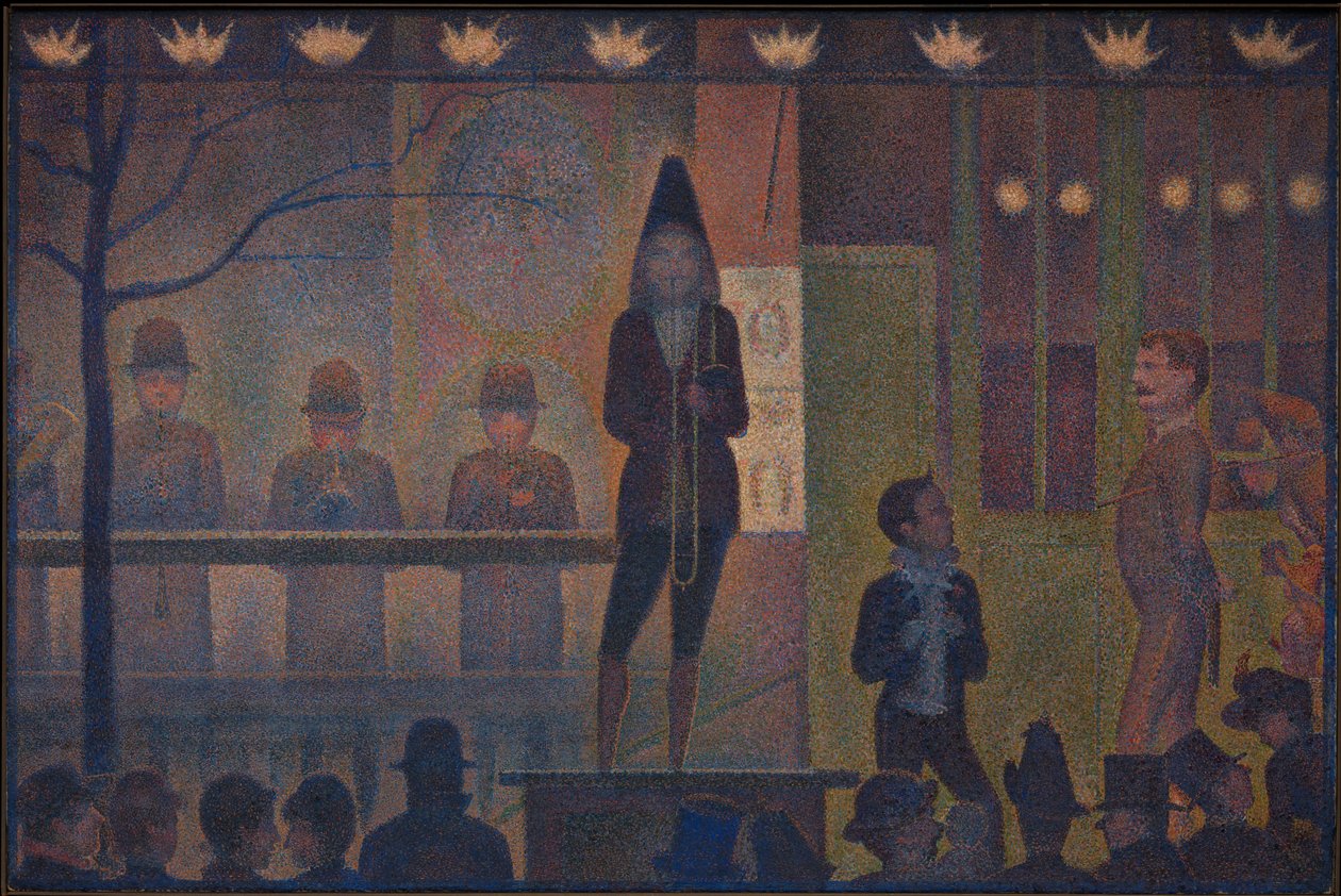 Cirkuszi mellékelőadás alkotó: Georges Seurat