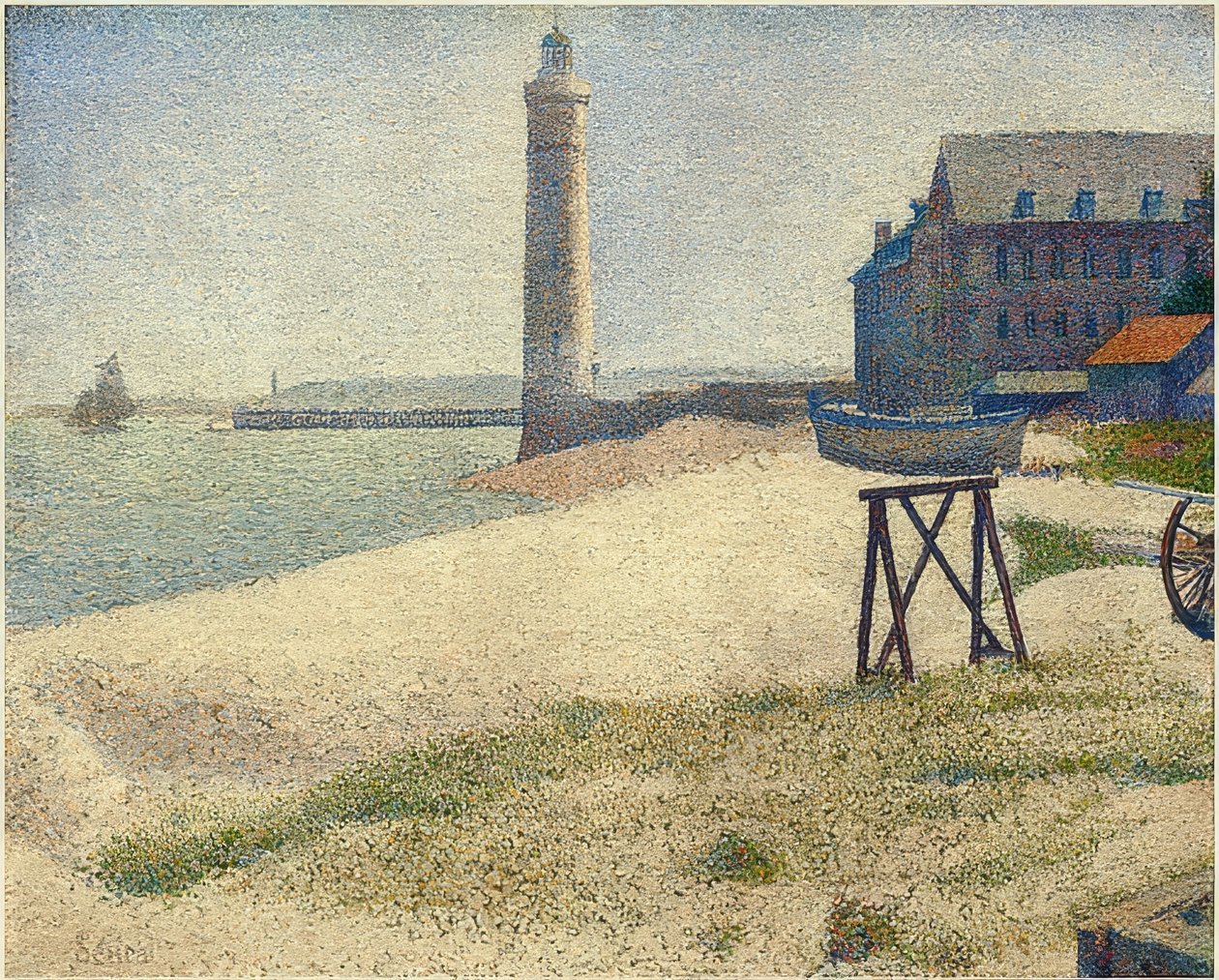 A világítótorony Honfleurben. 1886 alkotó: Georges Seurat