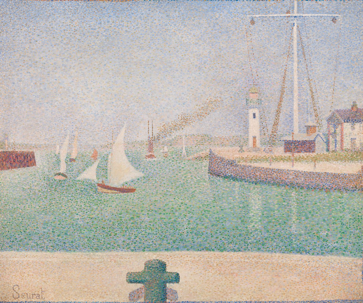 Honfleur kikötőjének bejárata alkotó: Georges Seurat