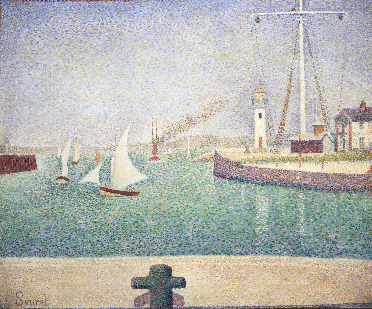 Honfleur kikötőjének bejárata alkotó: Georges Seurat
