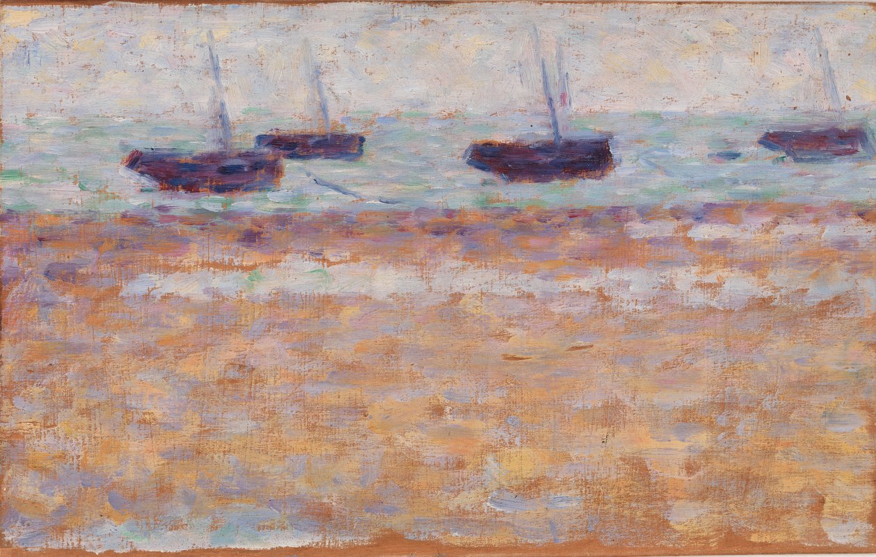 Négy hajó a Grandcampben alkotó: Georges Seurat