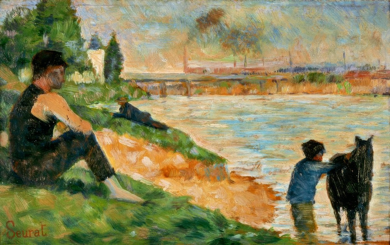 G.Seurat, tanulmány a fürdőhelyről alkotó: Georges Seurat
