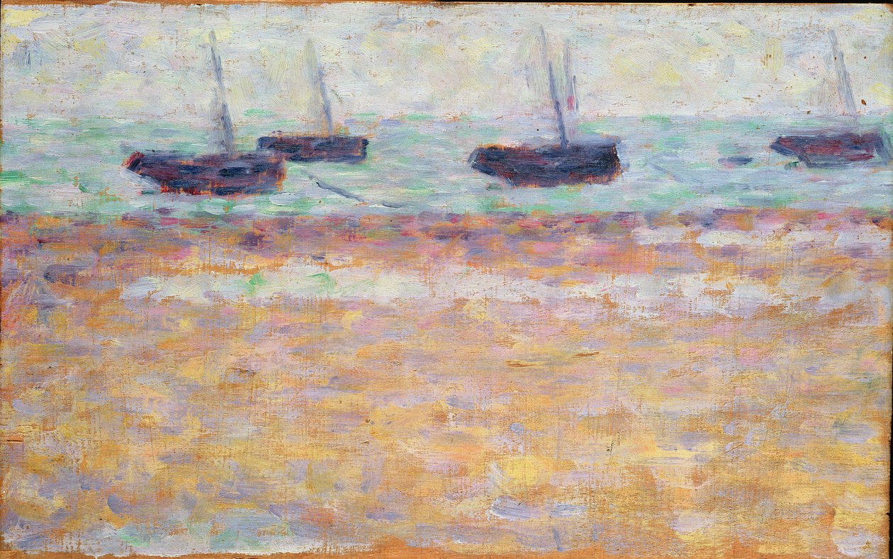 Grandcamp kikötője (négy hajó) alkotó: Georges Seurat