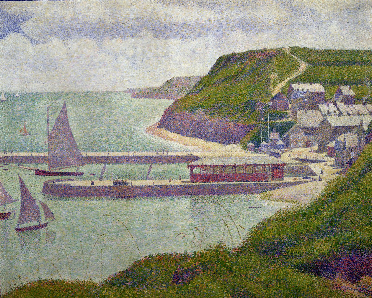Port-en-Bessin kikötője dagálykor, 1888 alkotó: Georges Seurat