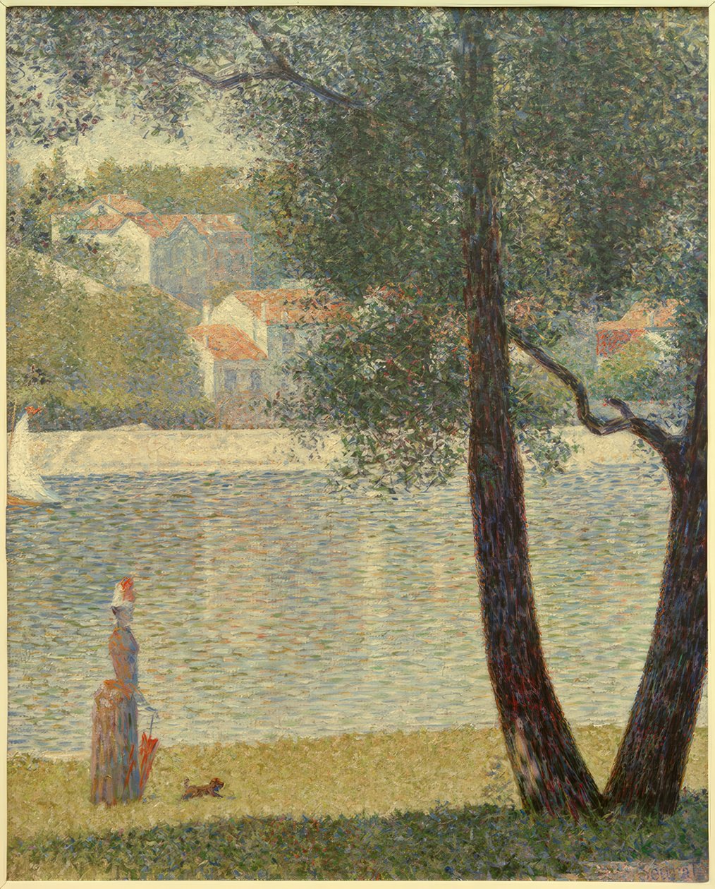 A Szajna Courbevoie-nál alkotó: Georges Seurat