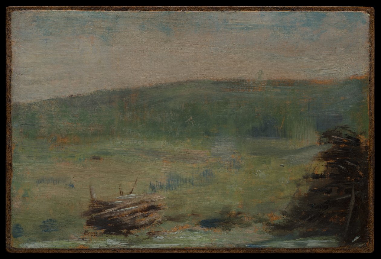 Tájkép Saint-Ouen-nál alkotó: Georges Seurat