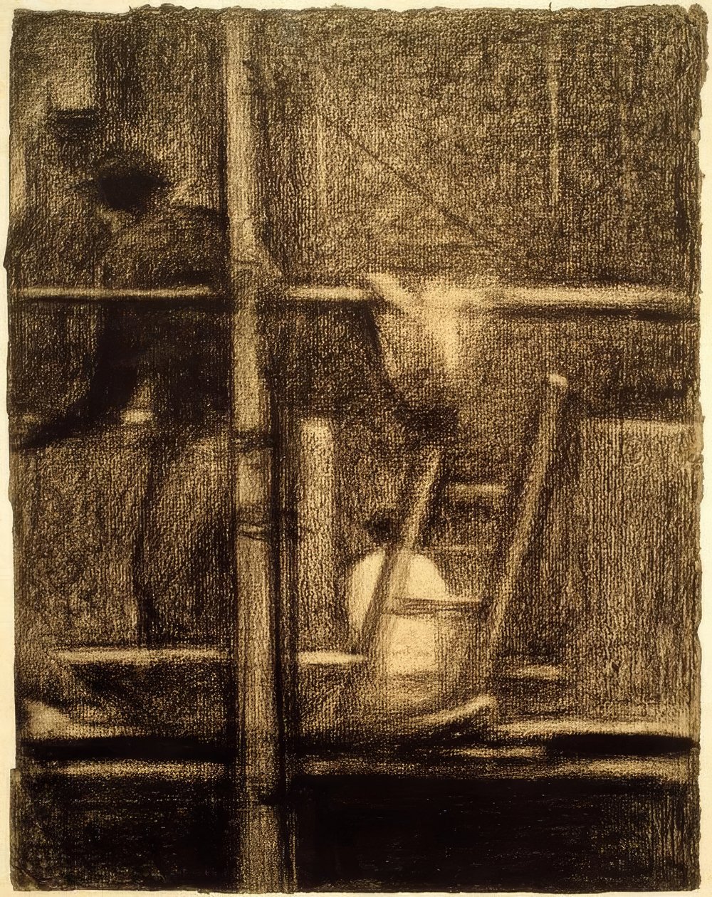 L’Échafaudage (Az állványzat) alkotó: Georges Seurat