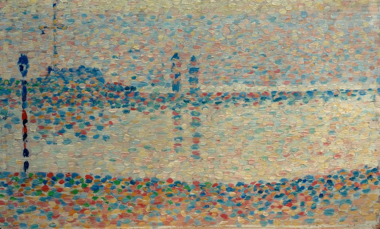 Le Port de Gravelines (The Port of Gravelines / Tanulmány) alkotó: Georges Seurat