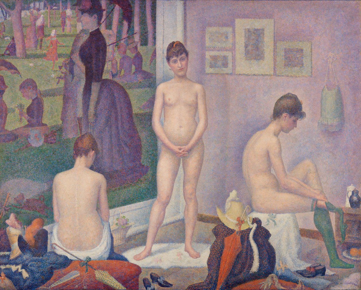 Modellek (pózok) alkotó: Georges Seurat