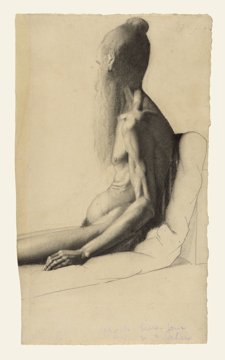 Akt tanulmány egy öregemberről (Père Bainville) alkotó: Georges Seurat