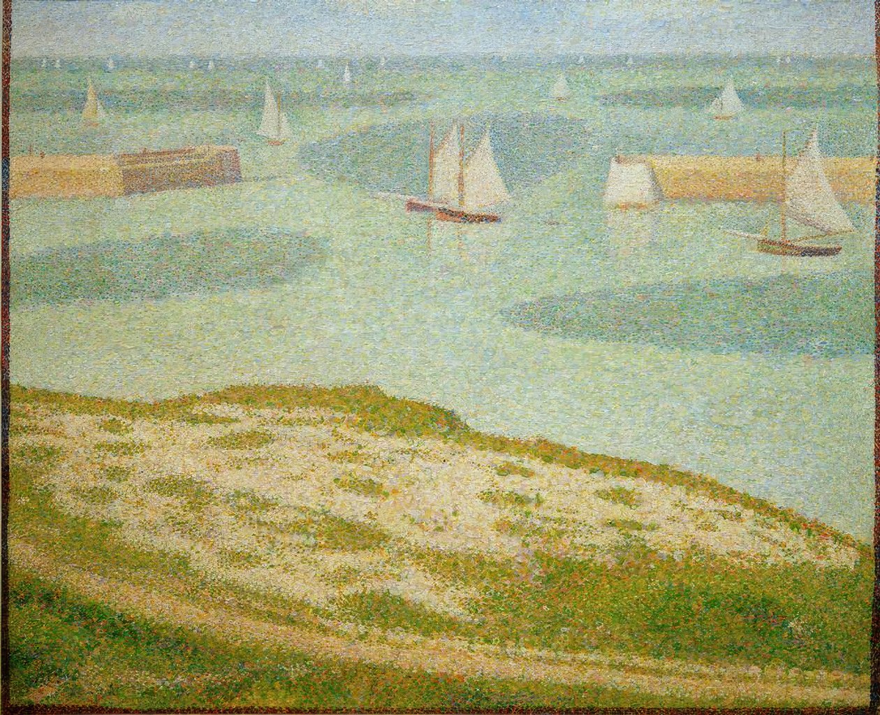 Port-en-Bessin, bejárat a külső kikötőbe alkotó: Georges Seurat