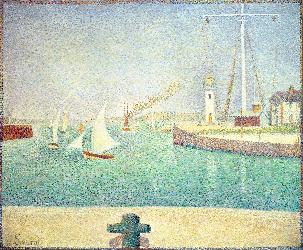 Honfleur kikötője, 1886 körül alkotó: Georges Seurat