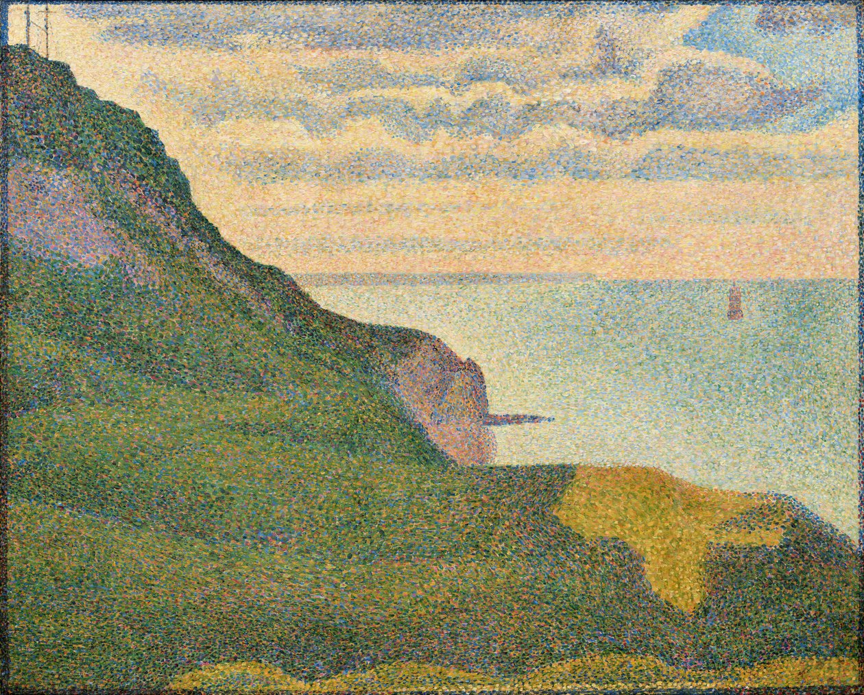 Tengeri tájkép Port-en-Bessinnél, Normandia alkotó: Georges Seurat