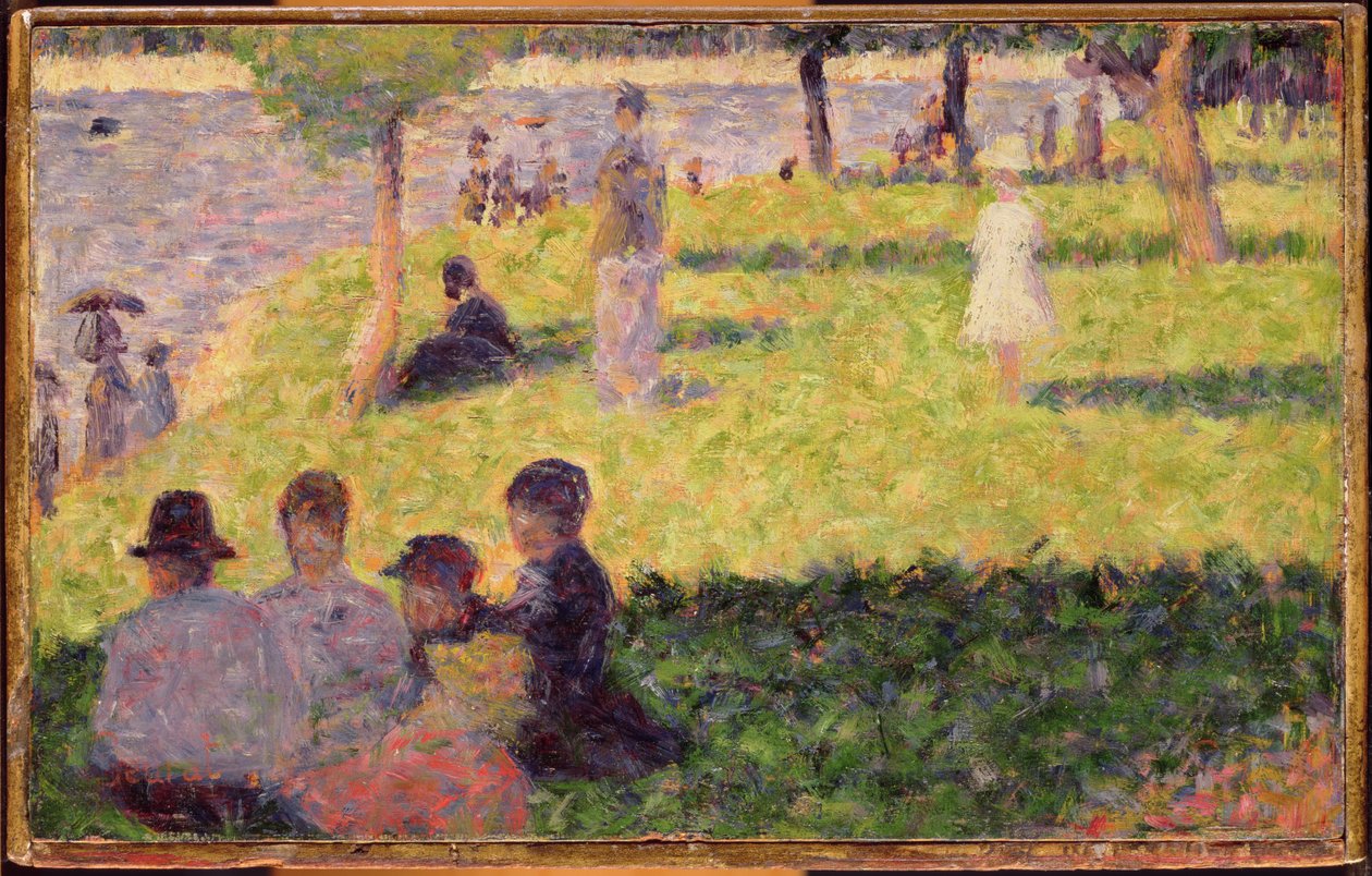 Tanulmány egy vasárnap délutánhoz La Grande Jatte szigetén alkotó: Georges Seurat