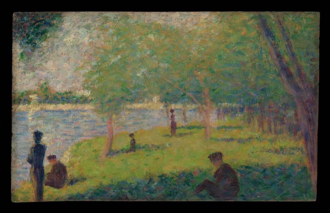 Tanulmány az „Egy vasárnap délután a Grande Jatte-szigeten” című képhez alkotó: Georges Seurat