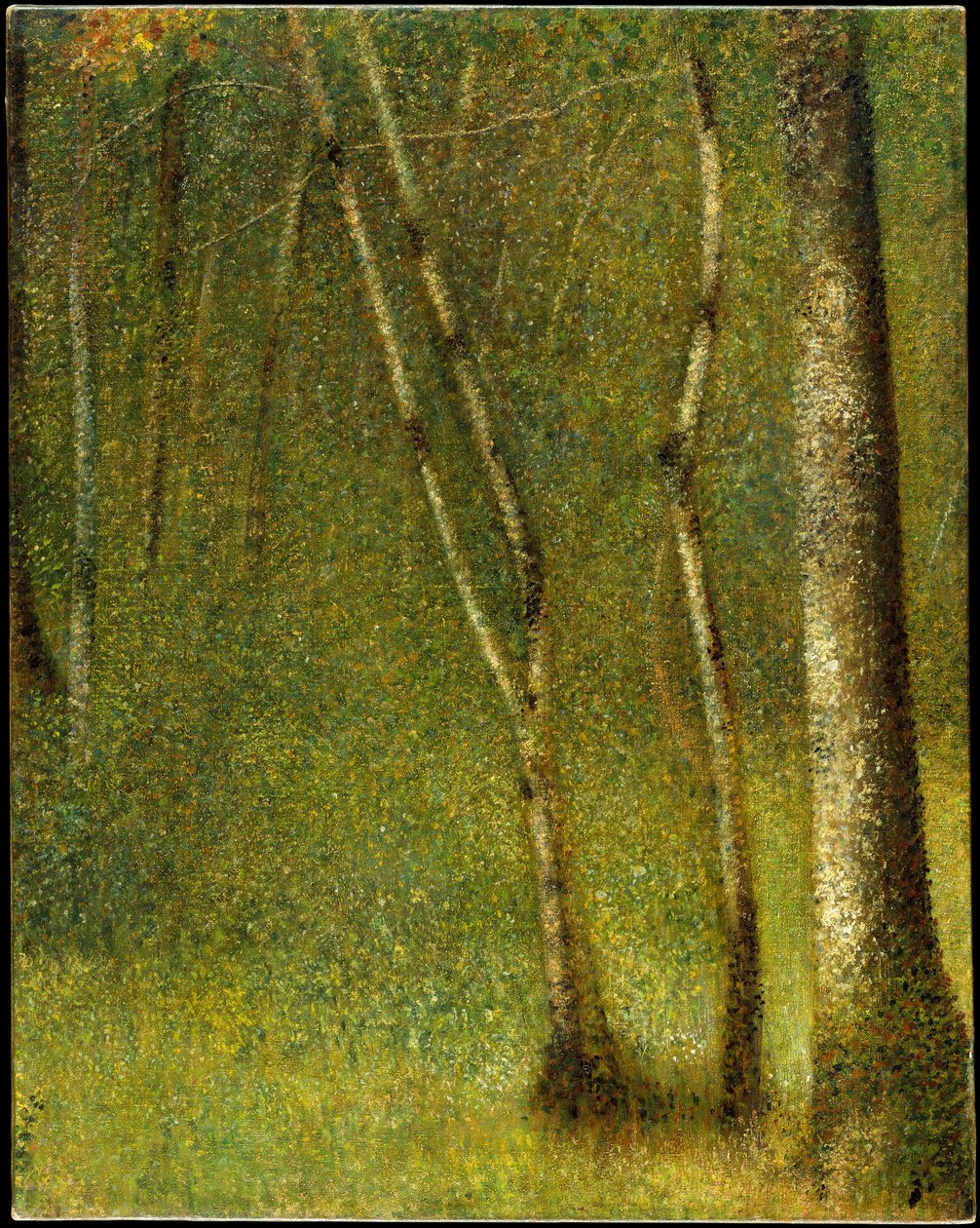 Az erdő Pontaubert-nél alkotó: Georges Seurat