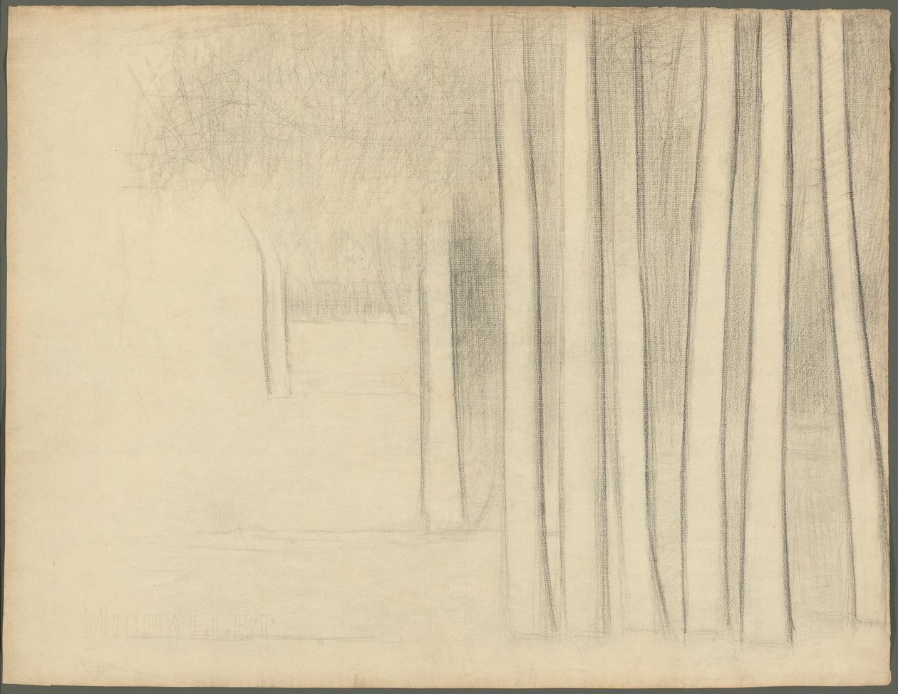 Fatörzsek (tanulmány a La Grande Jatte-hoz) alkotó: Georges Seurat