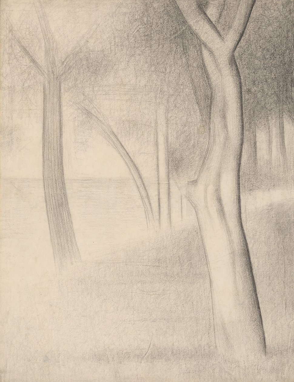 Fák (tanulmány a La Grande Jatte-hoz) alkotó: Georges Seurat