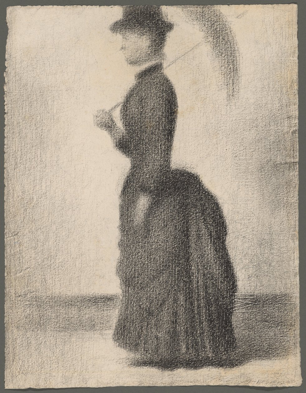 Nő napernyővel sétál (tanulmány a La Grande Jatte-hoz) alkotó: Georges Seurat