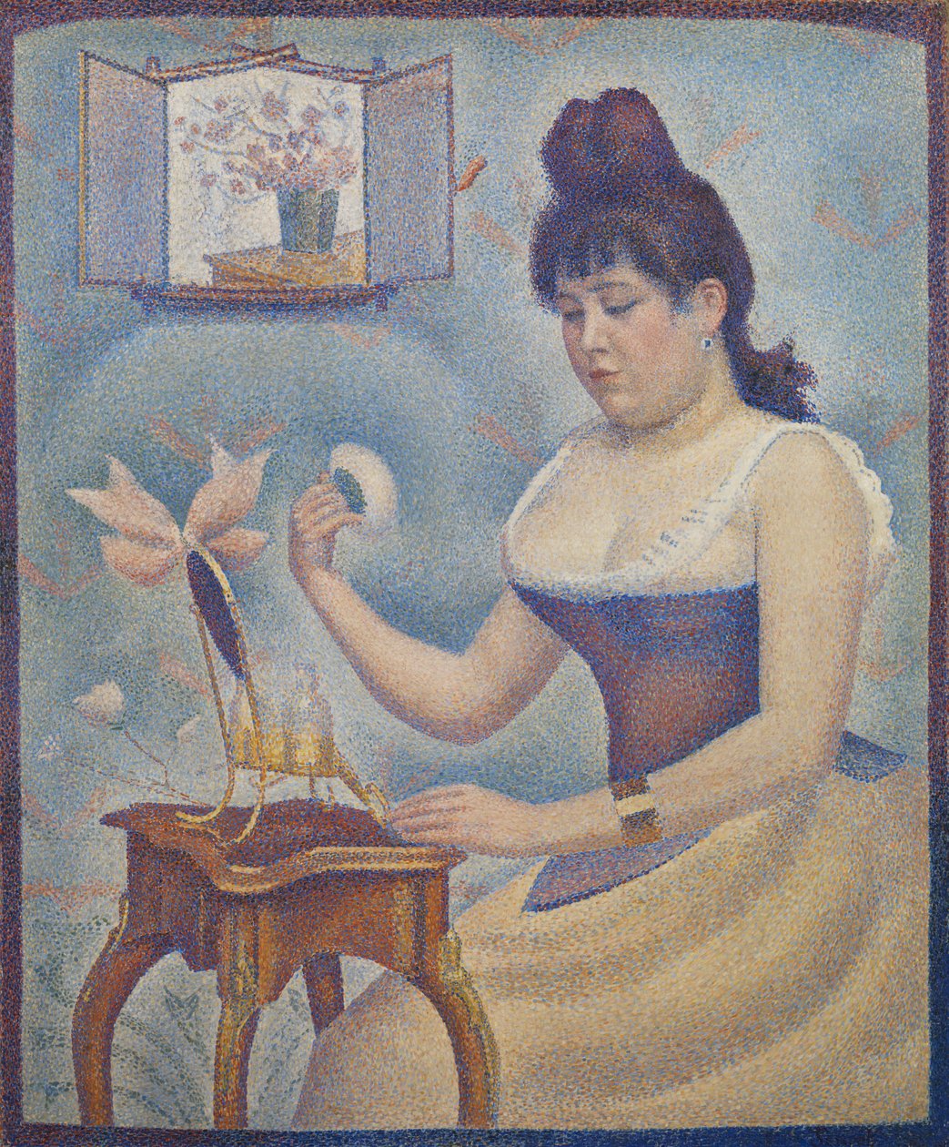 Fiatal nő púderezi magát, 1888-90 körül alkotó: Georges Seurat