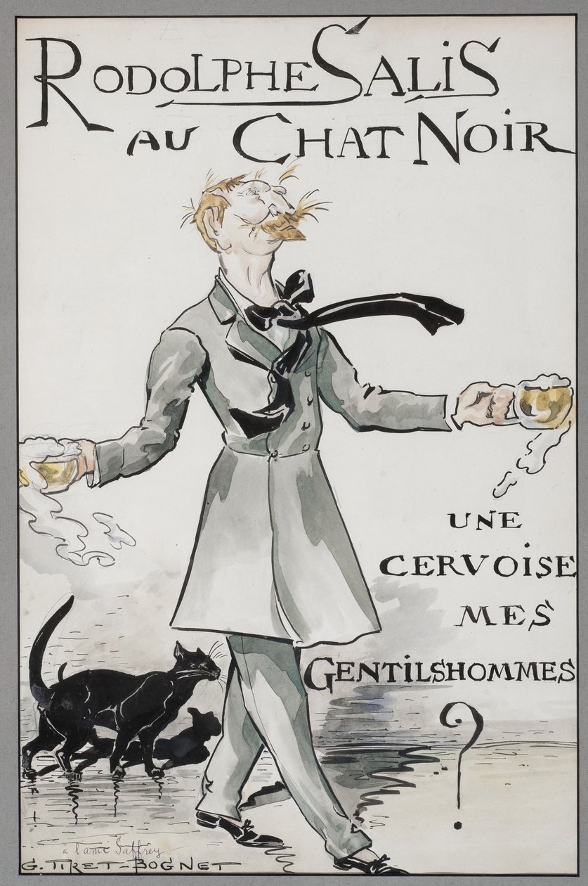 Rodolphe Salis a fekete macskával, c. 1890. alkotó: Georges Tiret Bognet
