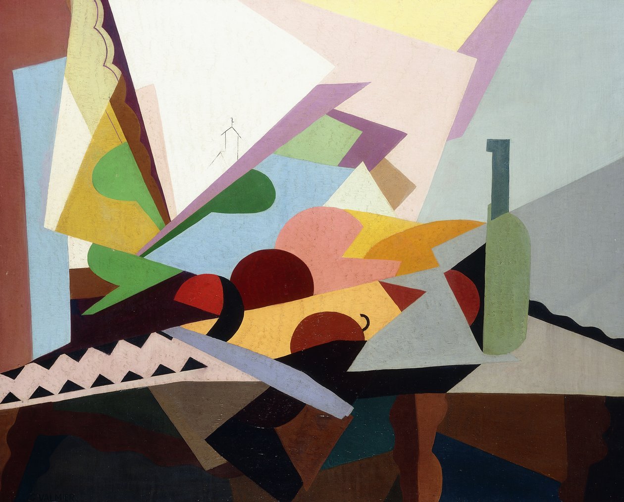 Csendélet az ablak előtt, 1922 körül alkotó: Georges Valmier
