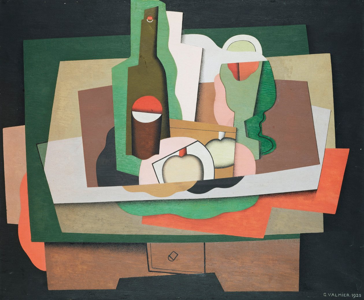 Csendélet az asztalon; Csendélet az asztalon, 1925 alkotó: Georges Valmier