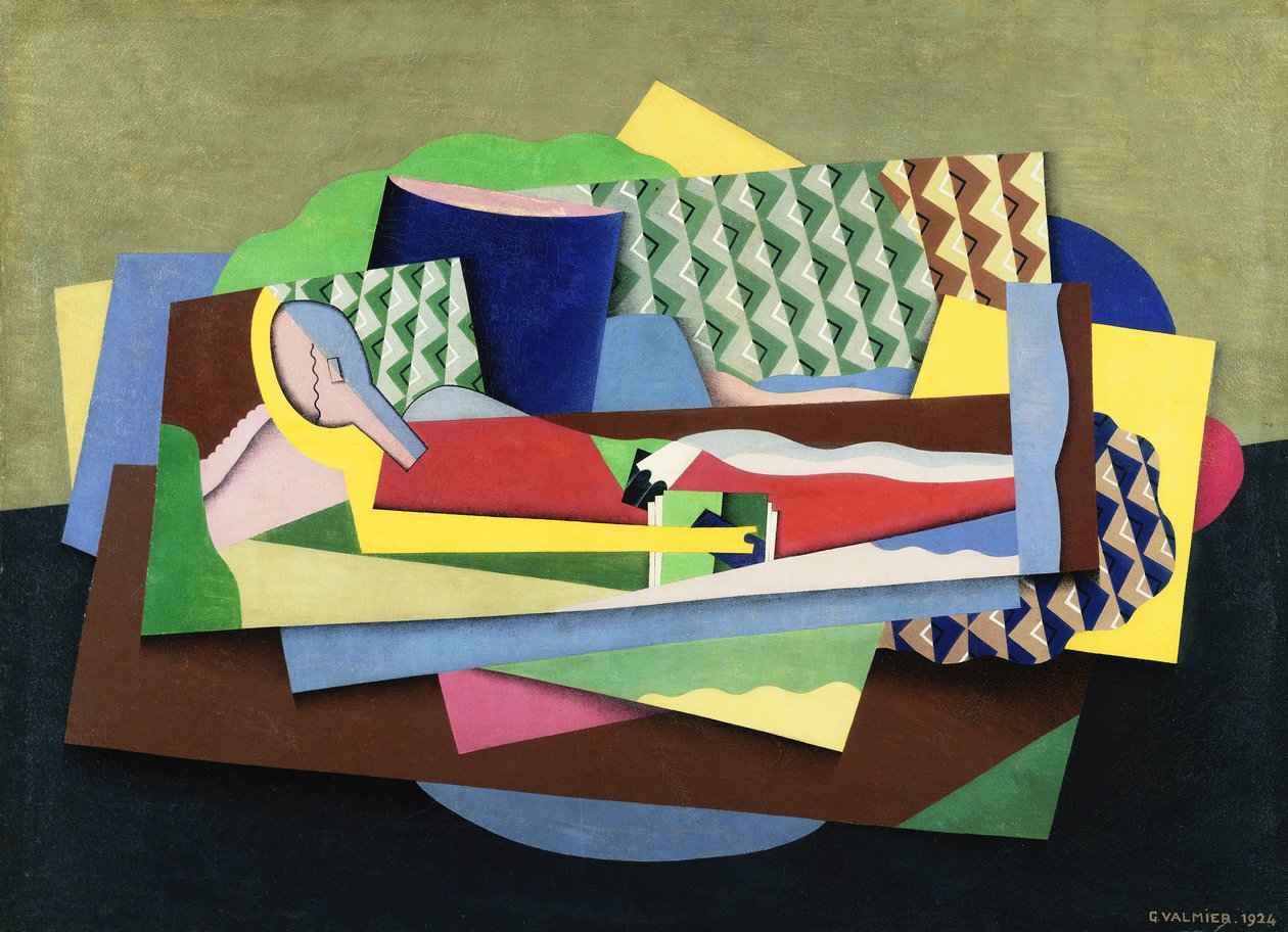 Fekvő nő; Femme Couchee, 1924 alkotó: Georges Valmier