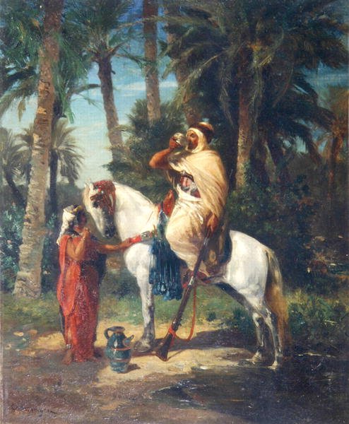 Egy megtorpant lovas (olaj, vászon) alkotó: Georges Washington