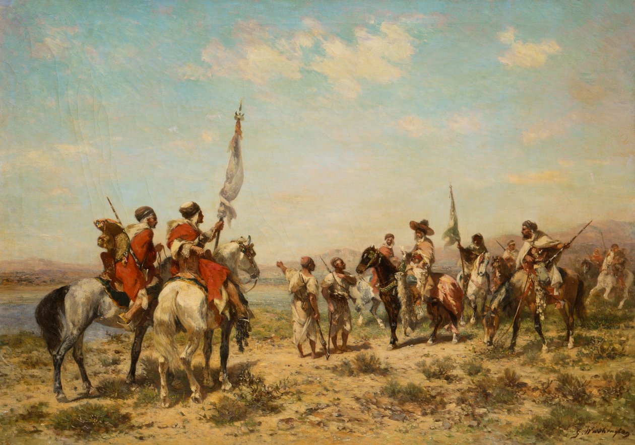 Vadászparti (olaj, vászon) alkotó: Georges Washington