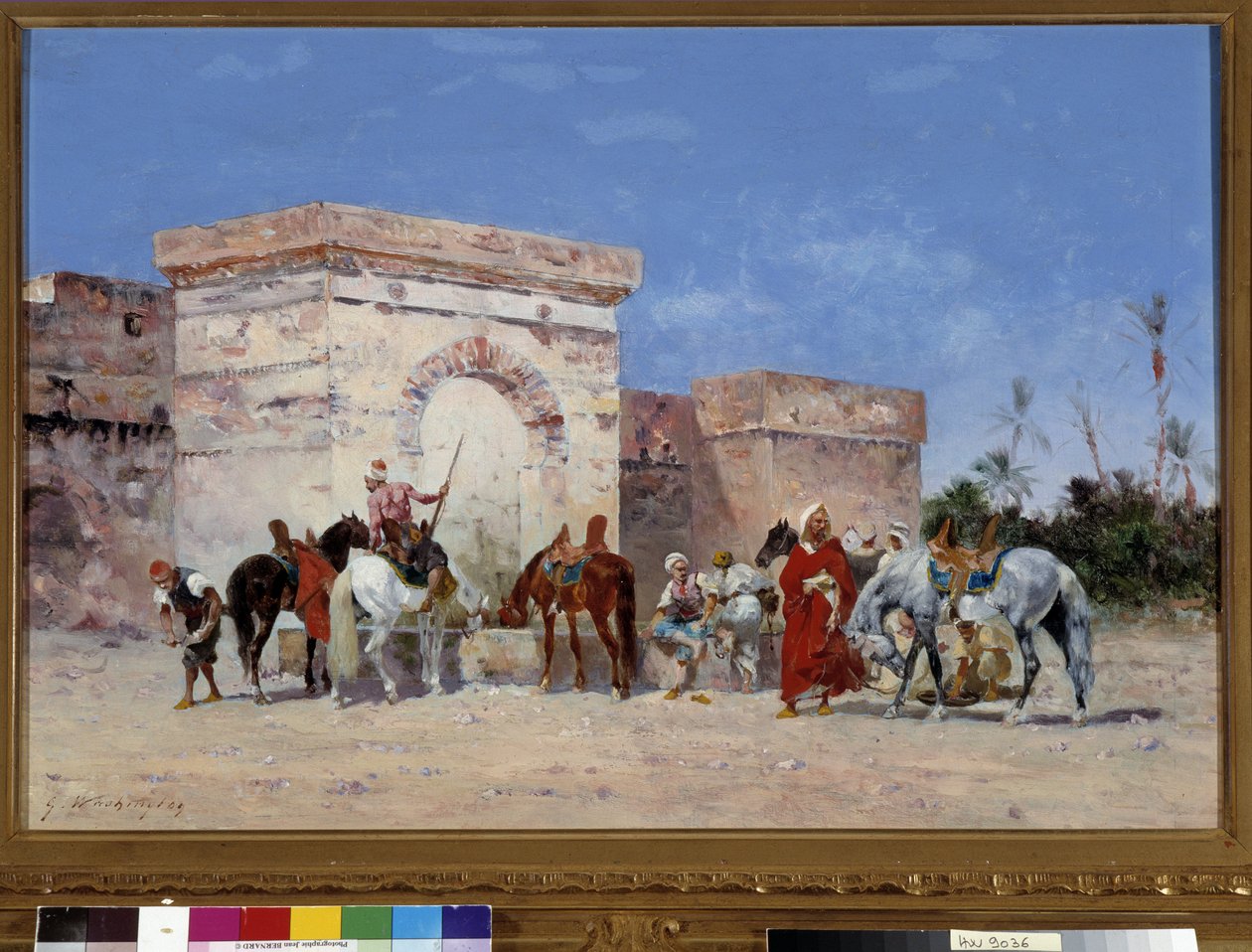 Untitled A szünet egy oázis forrása a sivatagban. Georges Washington festménye (1827-1910) Kötelező megemlítés: Gyűjtemény alapítványa, de Provence, Marseille alkotó: Georges Washington