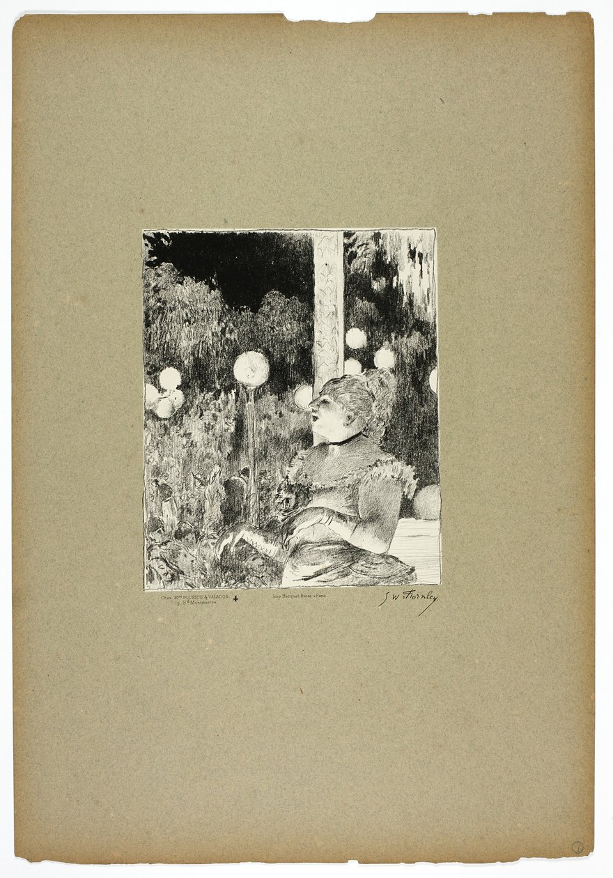 Thérésa Valdon, aki a "Kutya dalát" énekli. alkotó: Georges William Thornley