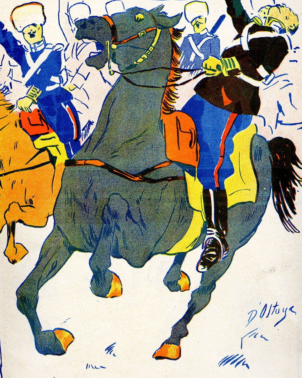 Bulgária hadba mozgósítja csapatait, 1908. alkotó: Georges d 1878 1937 Ostoya