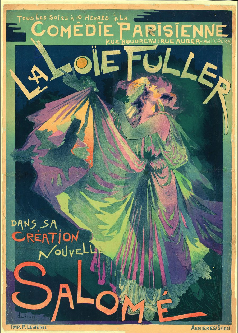 Loie Fuller, mint Salome, 1895. alkotó: Georges de . Feure