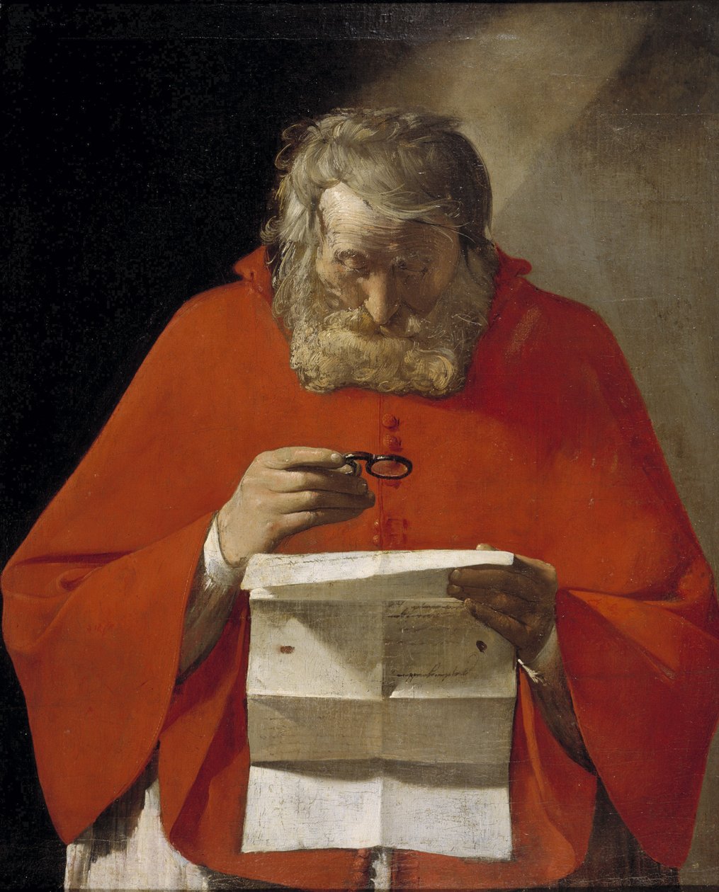 Szent Jeromos levelet olvas, kb. 1628-1629 alkotó: Georges de La Tour