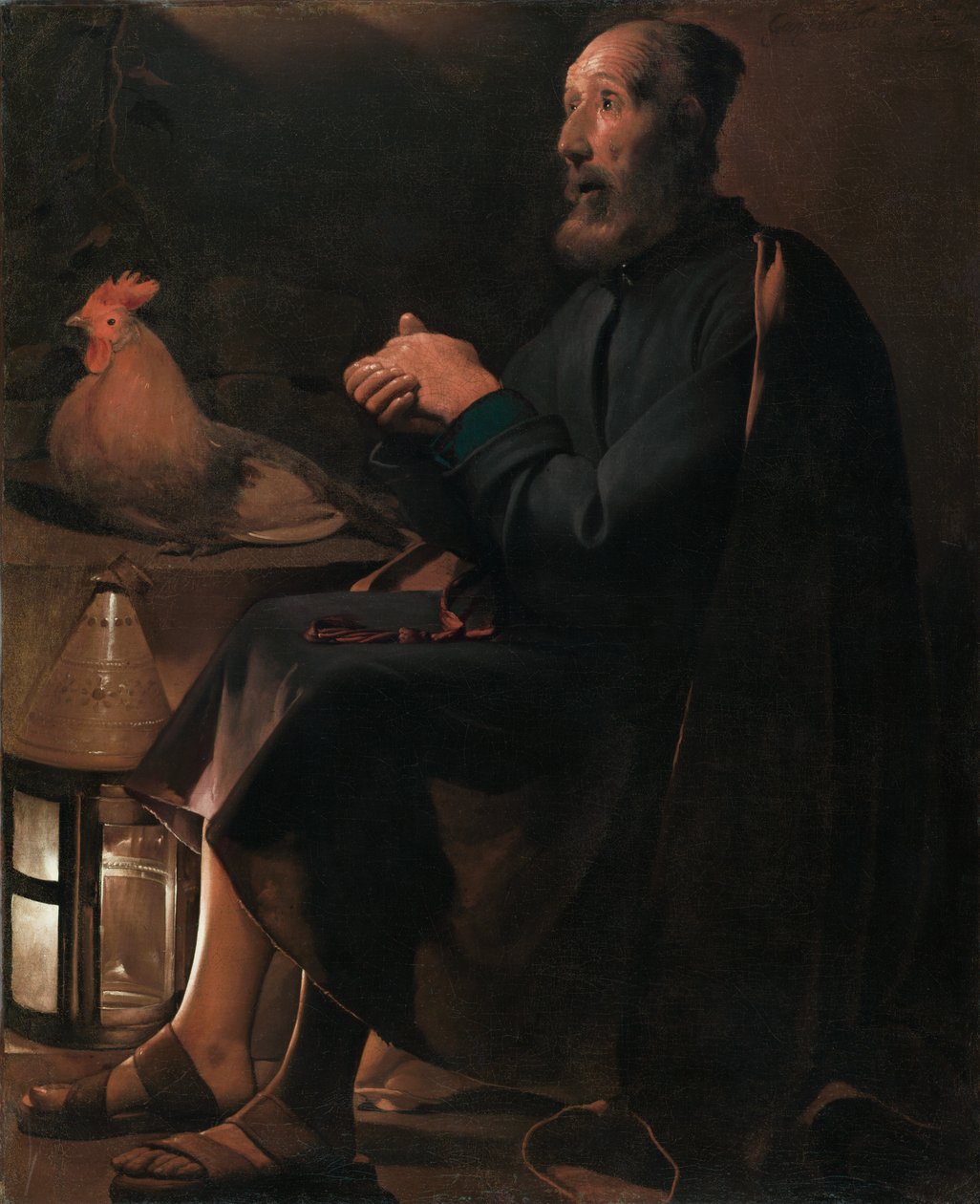 Bűnbánó Szent Péter alkotó: Georges de La Tour