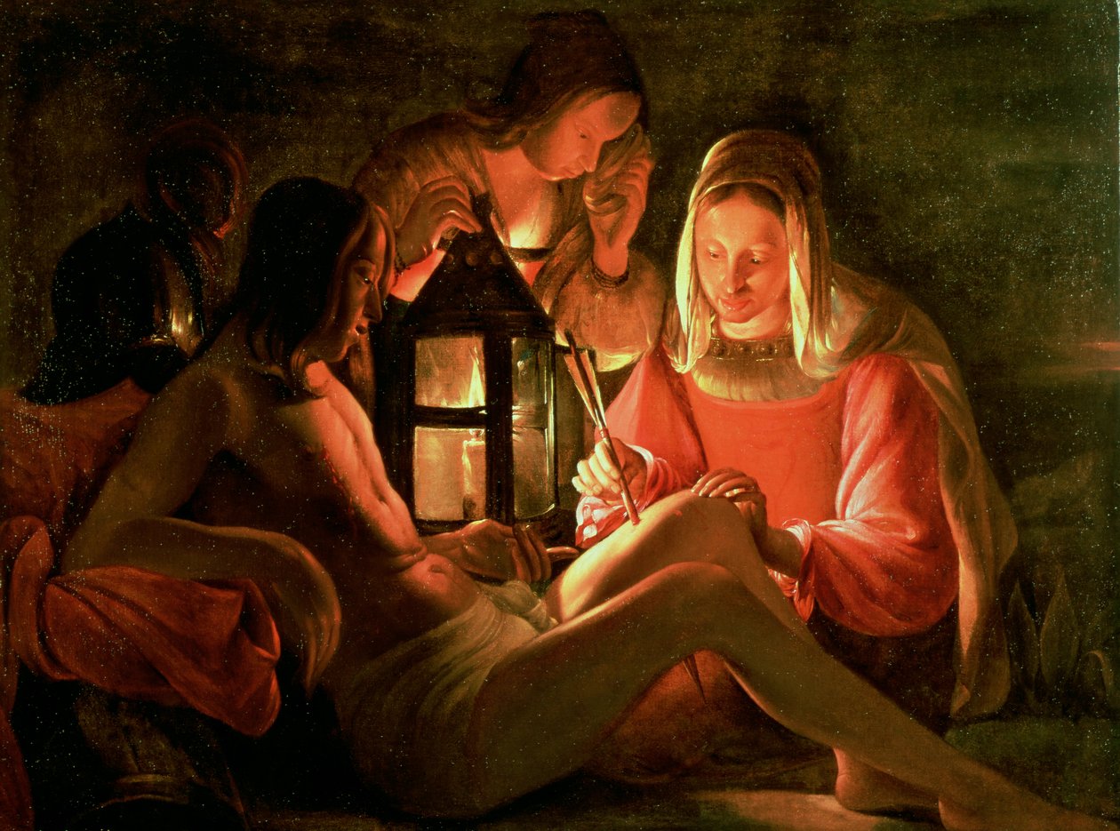 Szent Sebestyén a Szent Asszony által gondozott Szent Sebestyén alkotó: Georges de La Tour
