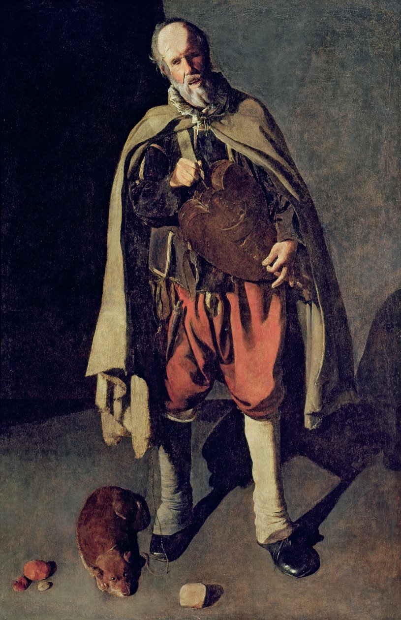 The Hurdy Gurdy Player with his Dog, 1620-as évek (lásd még: 181976) alkotó: Georges de La Tour