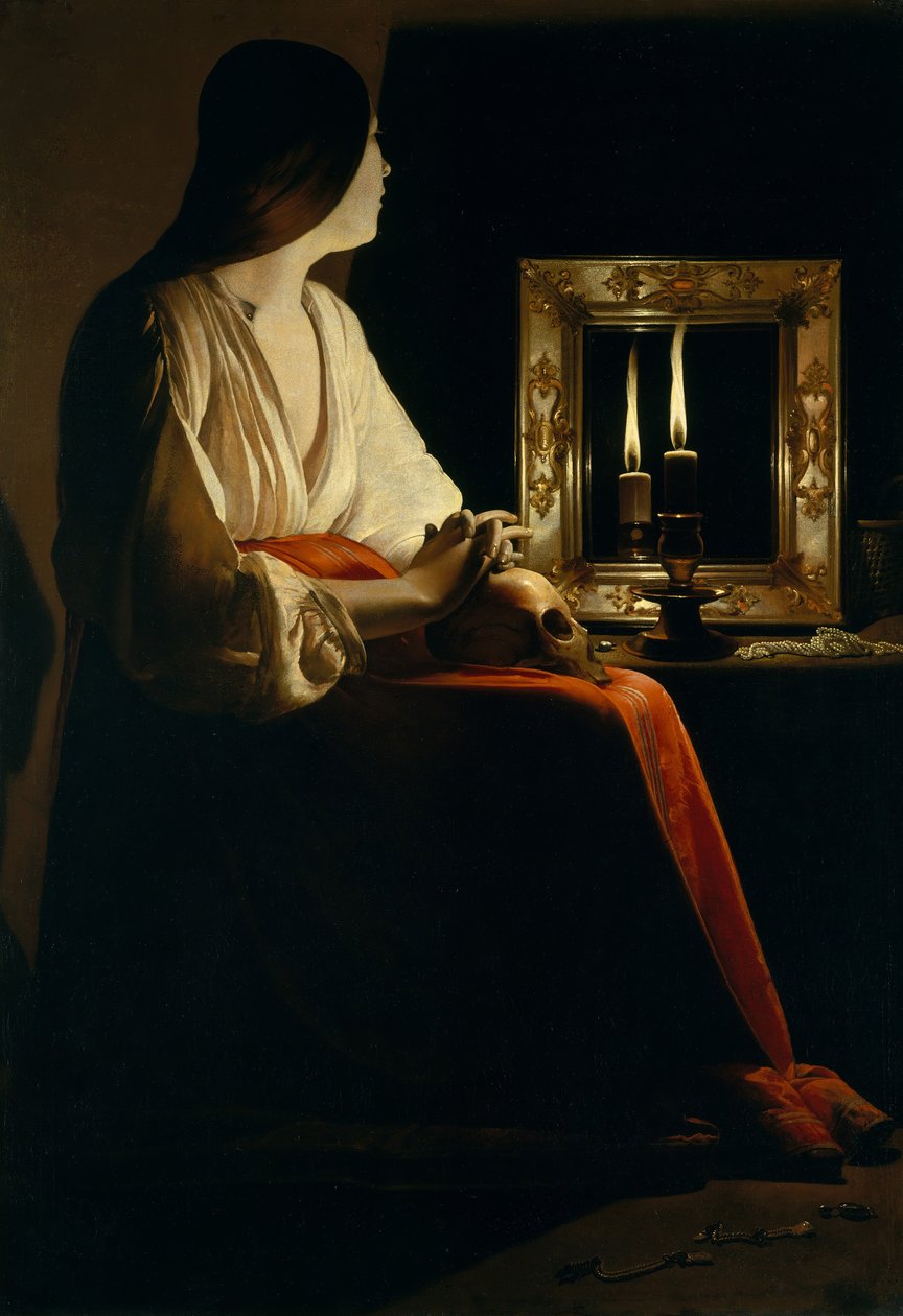 A bűnbánó Magdolna, kb. 1640. alkotó: Georges de La Tour